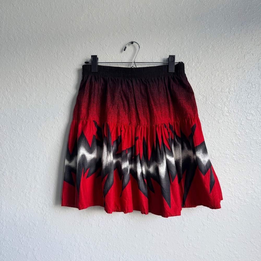 Brooks and Dunn "Electric Shock" Mini Skirt Sz‎ Small Red Black Western VTG RARE